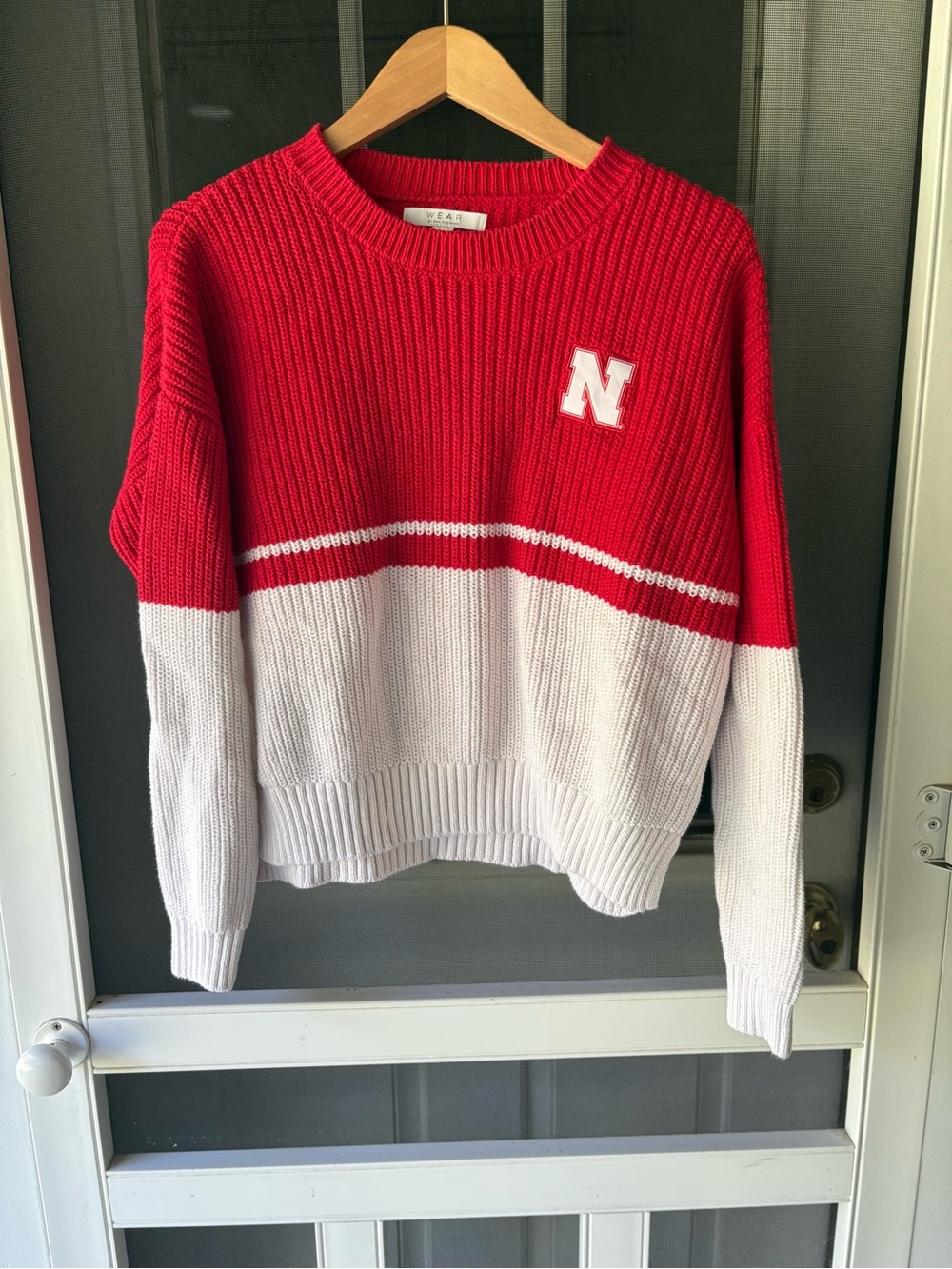 Wear by Erin Andrews Nebraska Huskers cropped cotton sweater